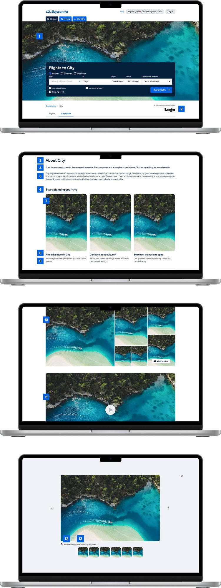 Sponsored City Guide Page
