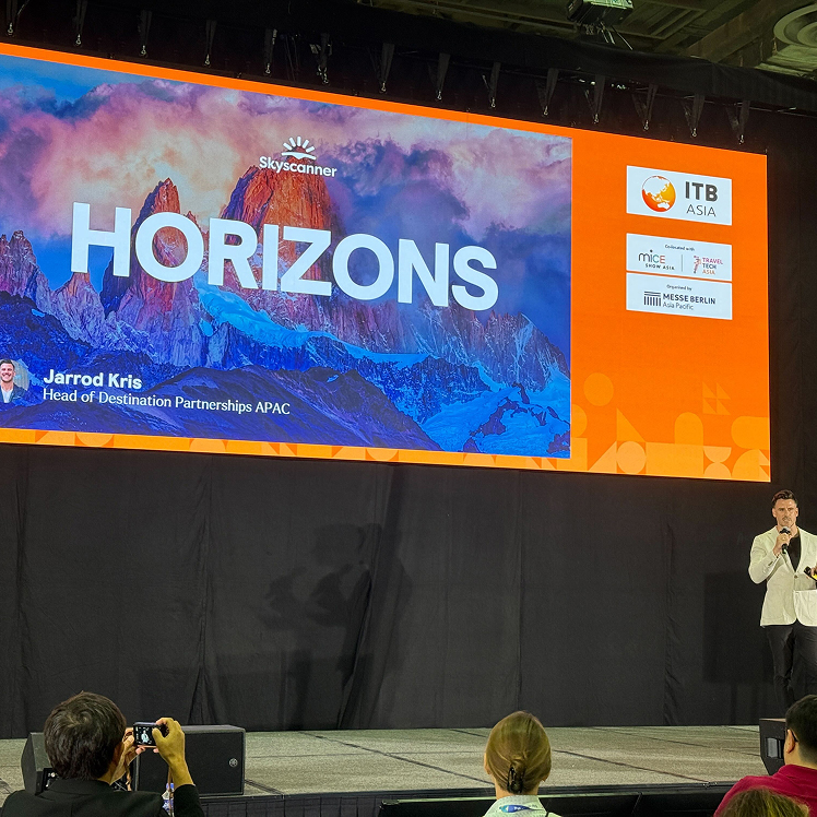 Horizons launch on stage at ITB Asia