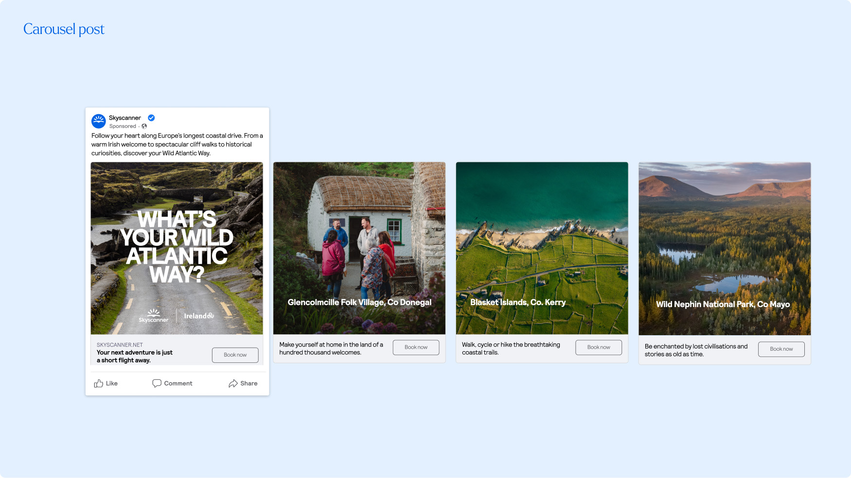 Mockup of carousel social media post