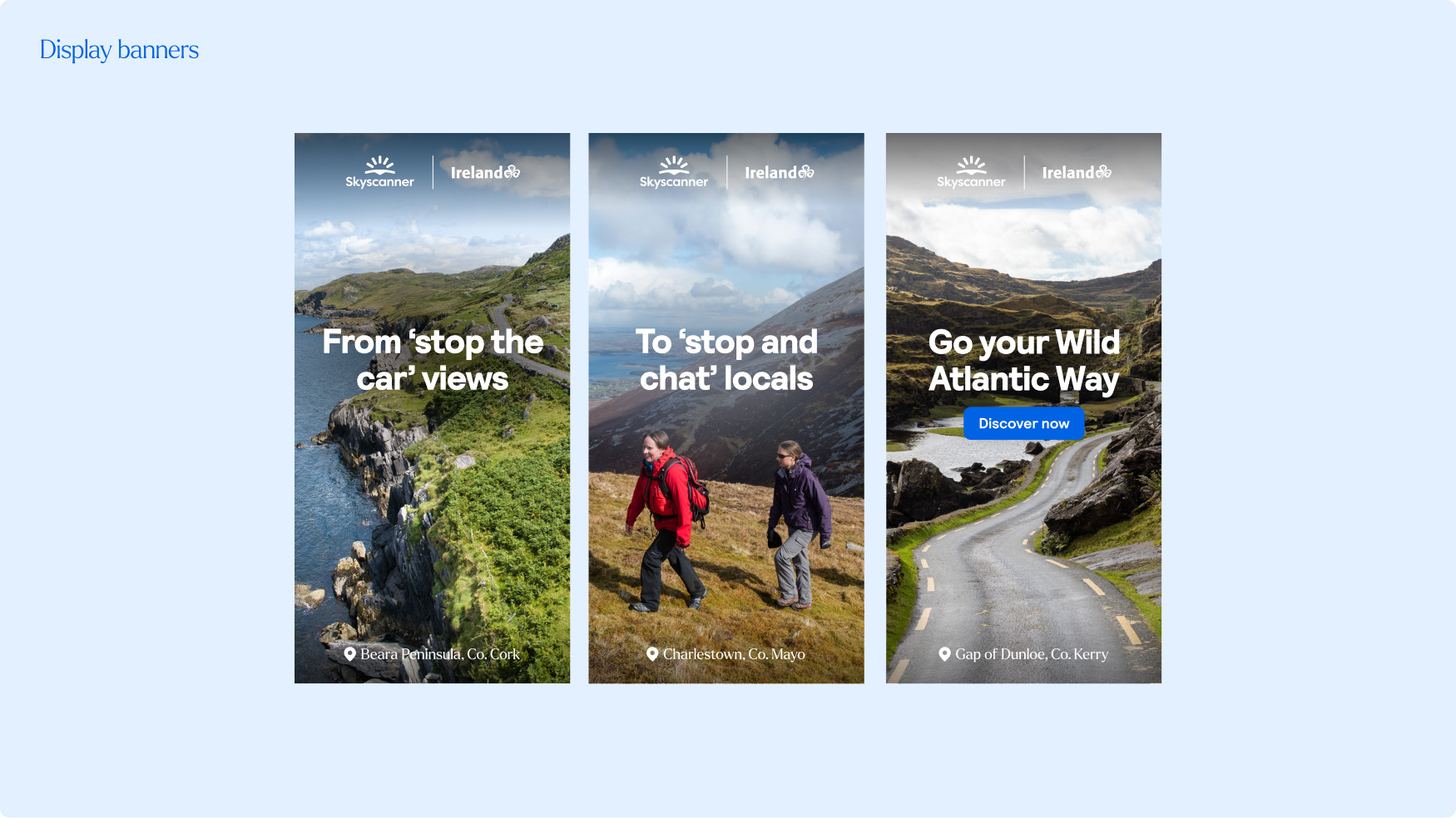 Mockup of Display banners placement on Skyscanner