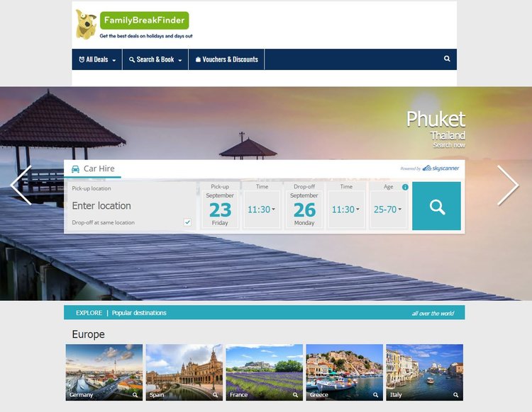 FamilyBreakFinder enable families to find Flight & Car ...