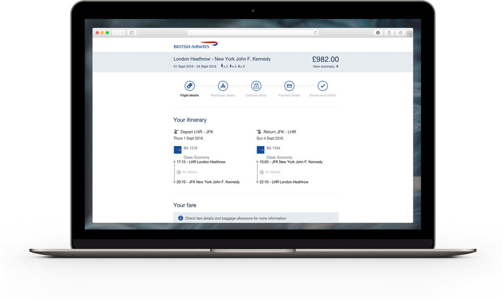  Skyscanner's direct booking design for British Airways desktop 