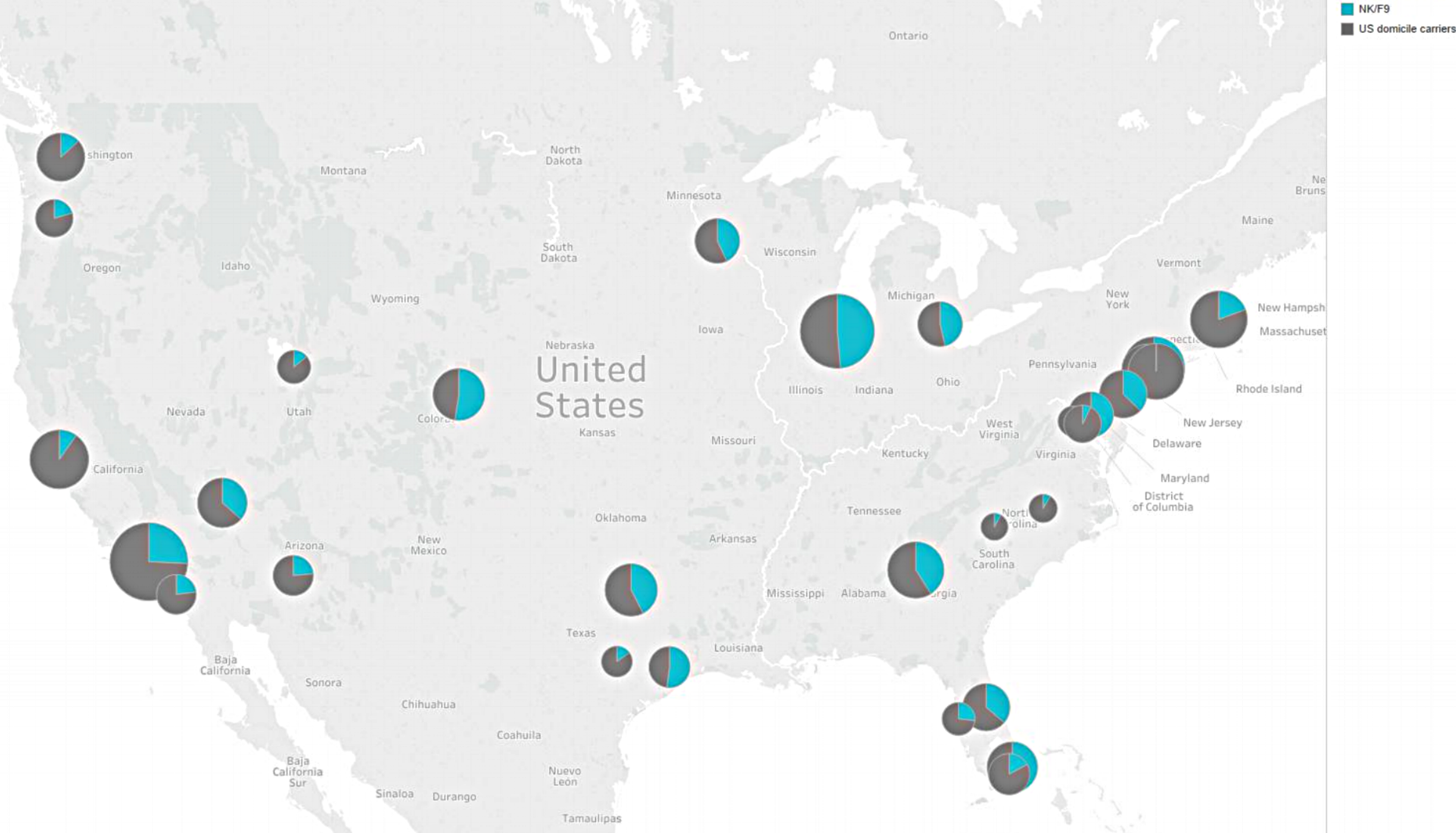Analysing the rise of ultra low cost carriers in the US