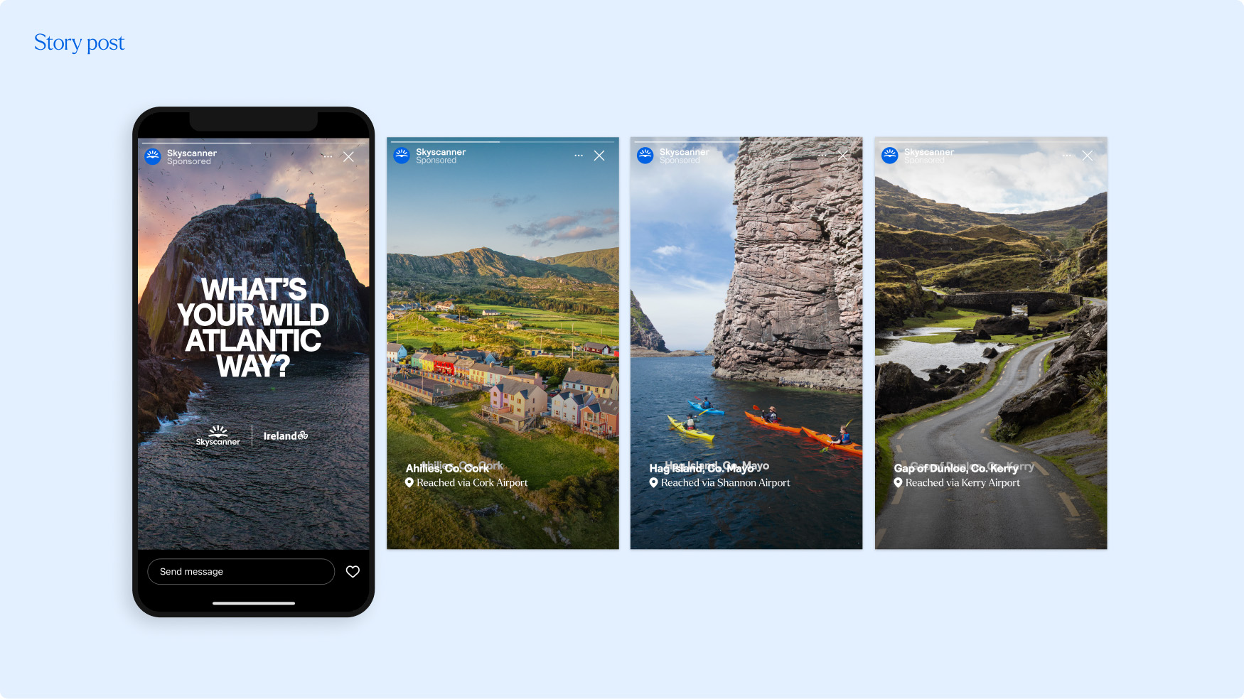 Mockup of story social media post